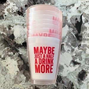 Maybe Drinkware Set - Pink and White